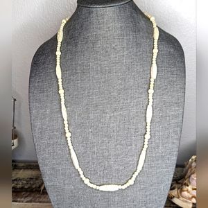 Vintage Hand Carved Bone Necklace